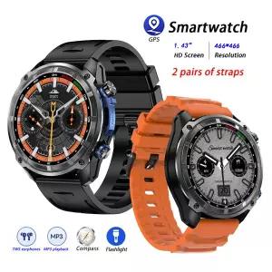 호환  DT G1 스마트 시계 남성 여성 디지털 손목 시계 LED 손전등 GPS 나침반 Smartwatch 전자 손목 피트니