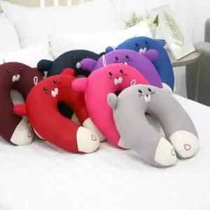 목쿠션 C형 휴대용 국산 여행용 기내용 목베개 수달