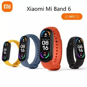 호환 샤오미호환 Mi Band 6 NFC 스마트 밴드 심박수 모니터 피트니스 트래커 혈액 산소 스마트 밴드 Spo2