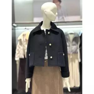 ZOOC 시흥점 포켓 니트 블록 크롭 코트 Z244MSG019 392367