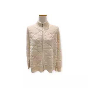 르샵 L2H15KCD070 등판 자수아트웍 퀼팅 뽀글이 투웨이 니트 집업