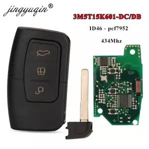 호환  jingyuqin 스마트 자동차 리모컨 키 포드 C-Max 포커스 MK2 쿠가 몬데오 HU101 블레이드 포브 3M5T15