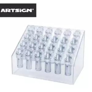 [문구/오피스] 펜슬정리 문구보관 팬진열대 24구 경사형 보관함