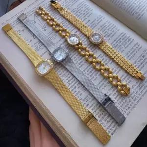 호환  하이 퀄리티 황동 18K 금도금 2025 빈티지 행운의 여성용 시계 독특한 스틸 밴드 석영 하이 퀄리티