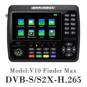 호환  iBRAVEBOX V10 파인더 Max HD 위성 TV 신호 파인더 DVB-SS2S2X 디지털 H.265 4.3인치 LCD 신호 위성