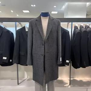 리버스지오지아 25 FW 남성 캐시미어 싱글코트 패턴 그레이 IJG723 YKR640