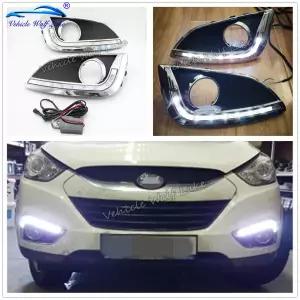 호환 2 자동차 led drl 모던 ix35 ix 35 2010 2011 2012 2013 자동차 스타일링 led drl 주간 러닝 라이트