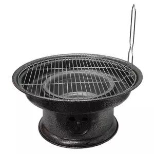 [(주)대통유통]캠핑그릴 물받이 얼룩원형 숯불 바베큐화로 (8682602A)