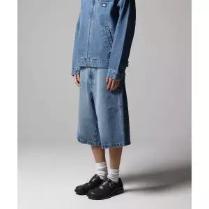 매장정품 디키즈 DICKIES 웨이브 로고 데님 쇼츠 Medium Blue DK0A87U50MB 146467