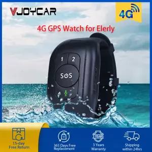 호환  Vjoycar-신제품 스마트 GPS 팔찌 떨어짐 감지 SOS 4G 시계 비상 알람 양방향 GPS 추적기 HR  BP 온도