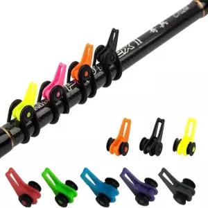 3사이즈 탄력 고무 고리 낚시 미끼 홀더 작은 도구 쉽게 조절 가능한 플라스틱 낚싯대 스프링 4세트/8세트