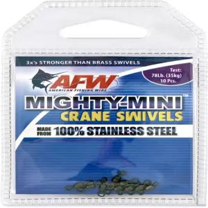 아메리칸 낚시 와이어 마이티 미니 스냅 크레인 회전 - 100 스테인리스 스틸 황동보다 3배 더 강력 최대