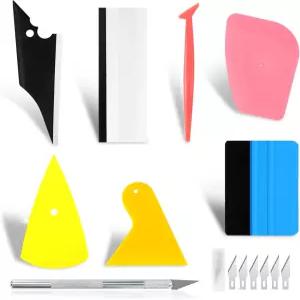 REGUICORP 8 PCS 자동차 창문 틴트 도구 키트 전문 비닐 랩 랩용 완전한 유리 보호 필름 설치 세트 컬러