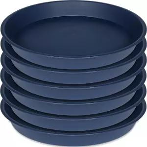 블루홈 6팩 플라스틱 식물 접시 물 드립 트레이 4 5 6 7 8 9 10 11 12인치 실내 야외 식물용 무겁고 튼튼한