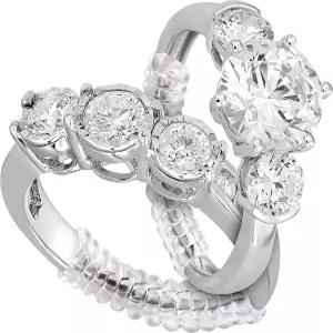 느슨한 링을 위한 링 사이즈 조절기 20팩 다양한 밴드 폭을 4가지 크기의 보이지 않는 실리콘 가드 여성 및