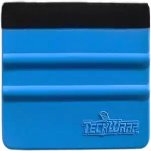TECKWRAP 플라스틱 펠트 엣지 스퀴지 4인치 차량용 비닐 스크레이퍼 데칼 어플리케이터 도구 1개(블랙