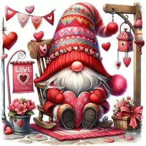 발렌타인데이 스탬프 크로스 스티치 키트 - 초보자용 놈 카운트 니들포인트 패턴 치수 니들크래프트 자수