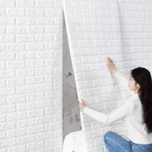 벽지 스티커 접착 단열 도배 폼블럭 인테리어 셀프 접착지 시트지