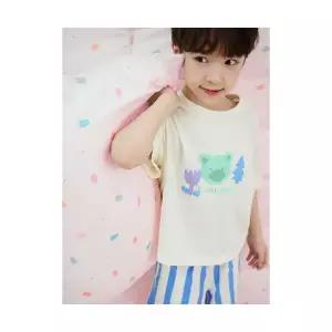 빈폴 키즈 BEANPOLE KIDS 곰돌이 폴키 여름 잠옷 상하세트 스카이 블루 (BI5342U01Q) BI5342U01Q 328883