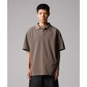 매장정품 디키즈 DICKIES 가먼트 다이드 피케 셔츠 Brown DIKU251LRPS001BR 146500