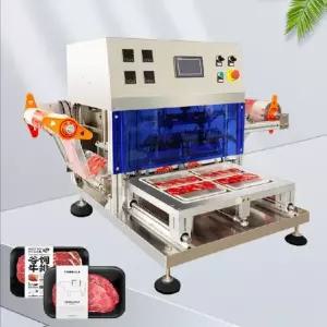 음식포장기계 비닐 떡 접착기 배달음식 질소충전 랩핑 음식 포장기 테이크아웃 정육점 포장