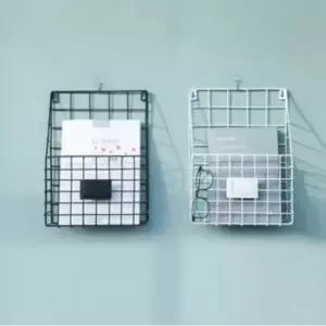 [생활] 벽걸이 철제 바스켓 수납장 정리선반 거실선반