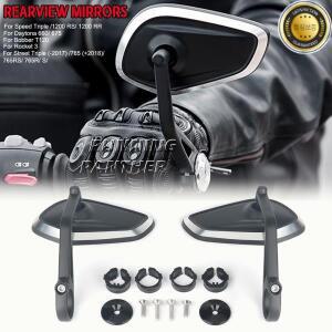 새로운 오토바이 핸들 바 백미러 사이드 엔드 키트 스트리트 트리플 S 765 Bobber T120 Daytona 660