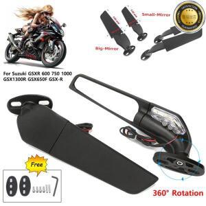 조정 가능한 회전 백미러 오토바이 혼다 CBR650 YAMAHA Kawasaki BMW 용 수정 된 바람 윙