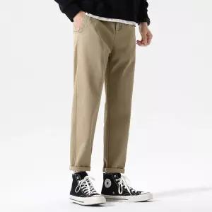 남자 배기핏 바지 팬츠 캐주얼 롱 9부 면 기모 ST3