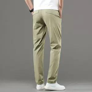 남자 배기핏 바지 팬츠 봄여름 캐주얼 주름 방지 사방 스판 소프트 아이스 긴 KEY ST5