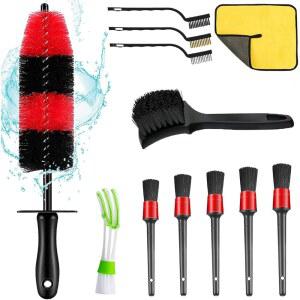 17인치 롱 휠 브러시 짧은 와이어 타이어 세부 핸들 포함한 Nolimas 자동차 12개 5개 브러시를 키트 및 브러시 3개