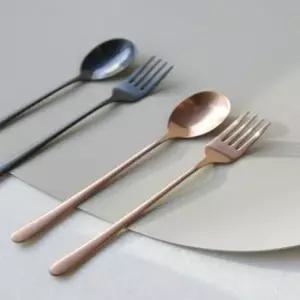 수저세트 커트러리 티타늄 디저트 티 스푼 포크 세트 1P