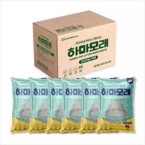 고양이화장실모래 하마 벤토나이트 모래 무향) D18 (4L x6개
