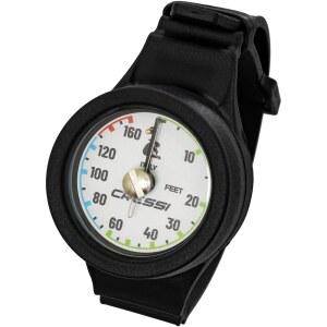 CRESSI 손목 깊이 게이지 아날로그 흰색 임페