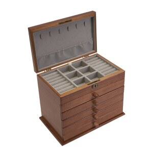 나무 원목 보석함 보석 엔틱 블레오 양문형 액세서리 쥬얼리 귀걸이 전통색 악세서리