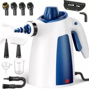 스팀 클리너 12개의 PCS 액세서리 및 안전 잠금 장치가 있는 가압식 휴대용 다중 표면 천연 350ML 대용량