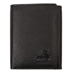 불 가드 남성 RFID 지갑 블랙 탑 그레인 가죽 신분증 및 비밀 포켓 업무 스포츠 야외용 트라이폴드 DS-PZ