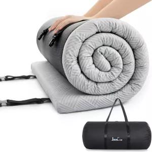 뜨거운 잠자는 사람을 위한 잠독 쿨링 폼 캠핑 매트리스 휴대용 가방 포함 방수 수면 패드 여름 침대용