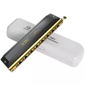 반음계 하모니카 골드 취미 포함 성인 케이스 크로매틱 16홀