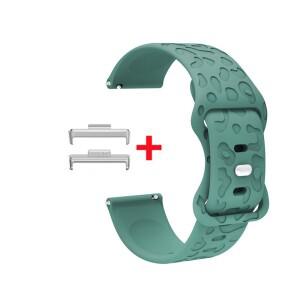 Huawei Watch Fit 3 스트랩 레오파드 실리콘 각인 밴드 커넥터 포함