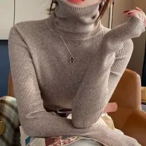 [의류] 여성 골지 목폴라 목티 터틀넥 기본 이너 무지 니트티