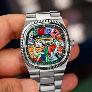 호환  CILOA 사각 시계 남성용 페인팅 고급 라이트 럭셔리 2025 신상 트렌드 방수 쿼츠 시계