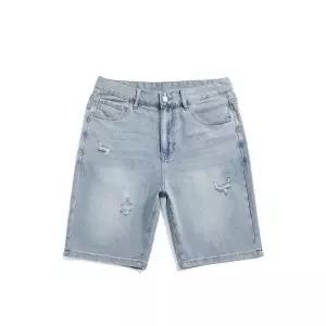 엘럽 남성용 청반바지 찢청 반바지 일자핏 5부 박템1