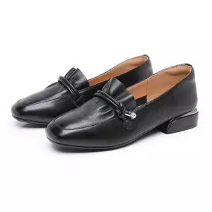 엘럽 여자 로퍼 진가죽 봄가을 앞코 가보시 비쥬 통굽 박템3