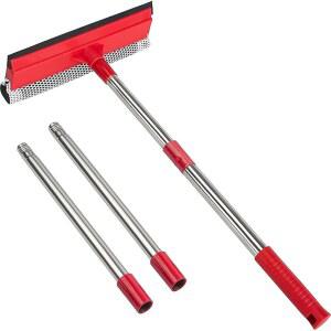 가정 및 자동차 청소용 15.9인치 창문 유리 실외 1 스퀴지 긴 스테인리스 있는 주유소용 스펀지 스틸 청소기 손잡이가 2대 샤워기 높은