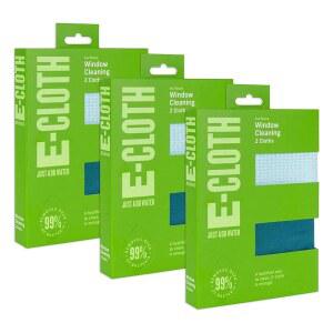 E-Cloth 3팩 창문 청소용 천 물만 타월 자동차 알래스카 천 스트릭 거울 극세사 - 프리 창문용 앞유리 및 청소 키트 블루 유리 있는