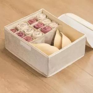 [생활] 린넨속옷정리함 정리 지속가능한 원단 다용도 리빙 박스