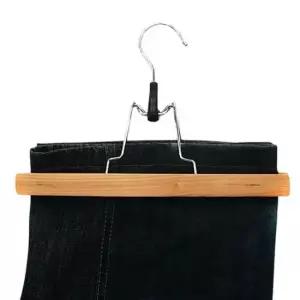 [생활] 집게형 일자 원목 바지걸이 3p DK57