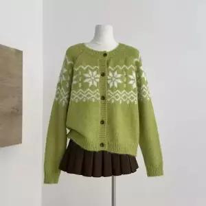 여성 니트 울 가을 코트 부클 모피 섬 BE3