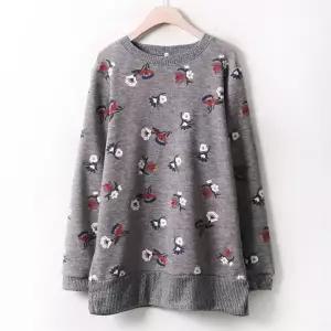 아이우먼 플라워 니트 긴팔티 MN3628M012 빅사이즈 (6349484A)